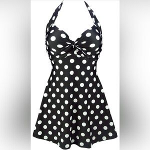 COCOSHIP Polka-Dot Swimdress